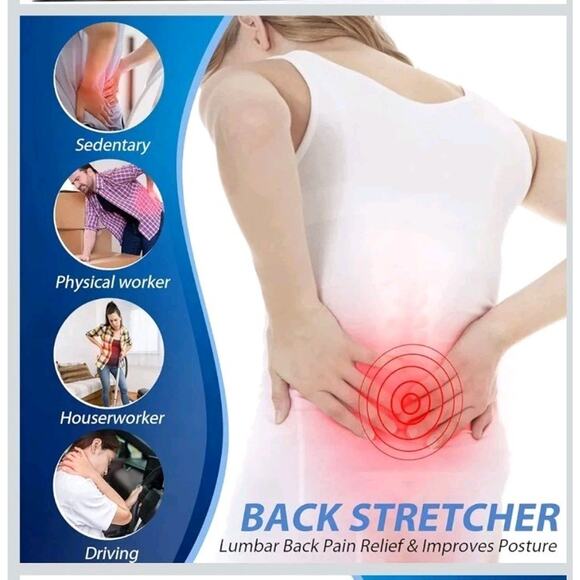 Back Stretcher for Lower Back Pain Relief, 3 Level Adjustable Lumbar Back Cracke - Picture 2 of 8